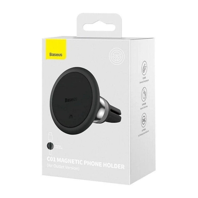 Автомобильный держатель для телефона Baseus C01 Magnetic Phone Holder(Air Outlet Version) SUCC000105 Black
