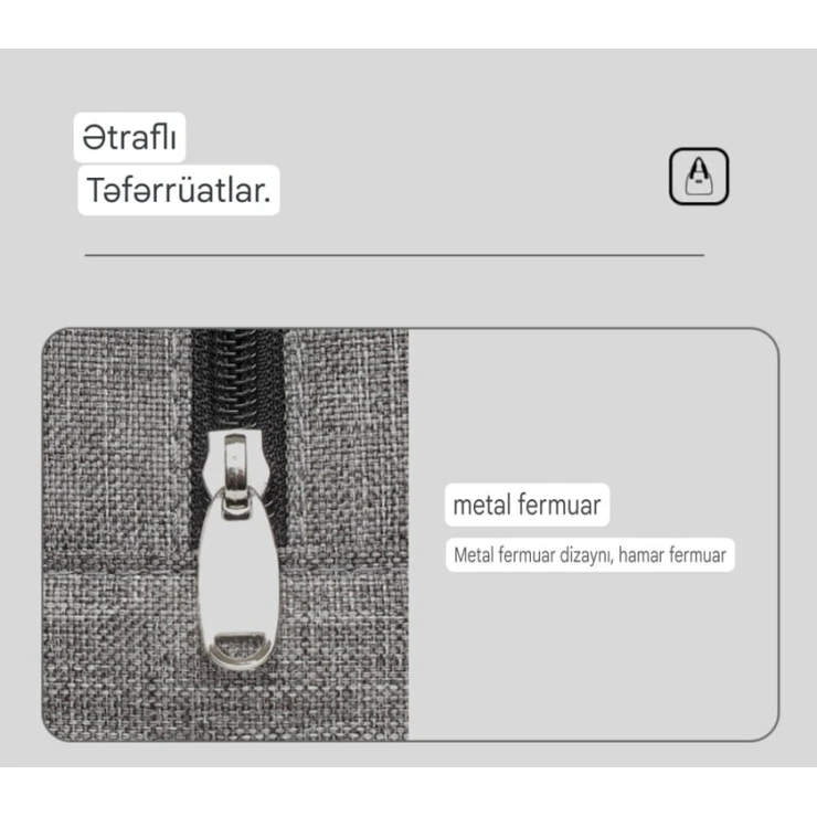 Термосумка для еды с черной молнией серого цвета для хранения и транспортировки продуктов питания Термосумка для еды с черной молнией серого цвета для хранения и транспортировки продуктов питания