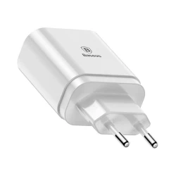 Сетевое зарядное устройство Baseus Mirror Lake Intelligent Digital Display 3USB Travel Charger 3.4A, Белый