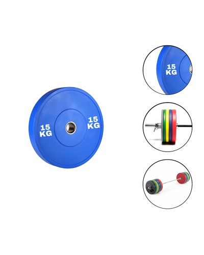 Disk Ironflex 1573/1 15 kq, dəmir/PVC, dəliyin diametri 50 mm, mavi