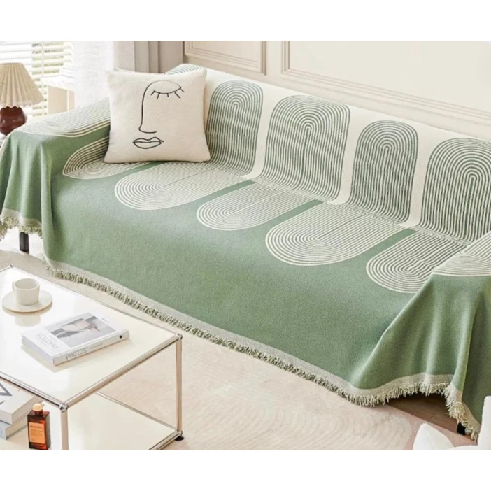 Örtük MiraNova CTS-329, yaşıl/ağ, 180x180 sm