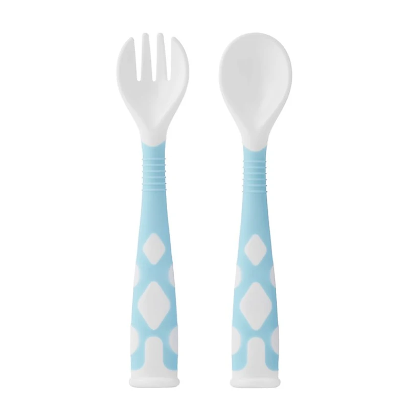 Набор ложка и вилка Roxy Kids RFD-002-B, гибкий, голубой Набор ложка и вилка Roxy Kids RFD-002-B, гибкий, голубой