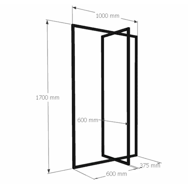 Вешалка-стойка 3563_M2ReyIsisBl Черный, железо, 170x60x100 см Вешалка-стойка 3563_M2ReyIsisBl Черный, железо, 170x60x100 см