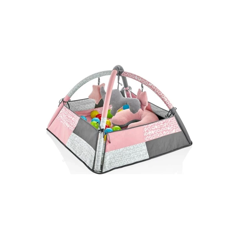 Oyun xalçası Babyjem 3 Function toplar və oyuncaqlar ilə, çəhrayı, 68x68 sm Oyun xalçası Babyjem 3 Function toplar və oyuncaqlar ilə, çəhrayı, 68x68 sm