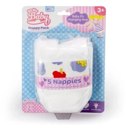 Kuklalar üçün uşaq bezləri Addo Play LTD Bmb Nappy Pack 314-15103-B, 40 sm, 3+ yaş