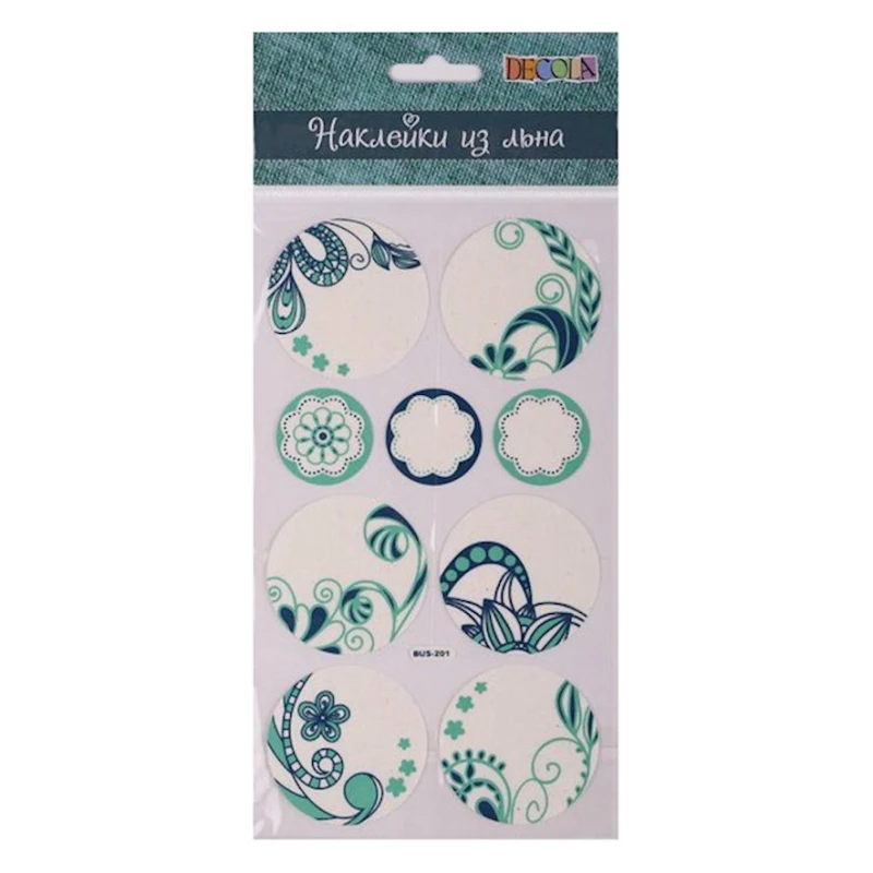 Наклейки из льна Decola 1, 9 шт Наклейки из льна Decola 1, 9 шт