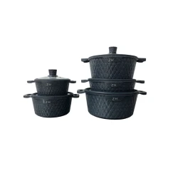 Qazan dəsti Z.H ZGH_00588, qranit, boz, 20/24/28/32 sm