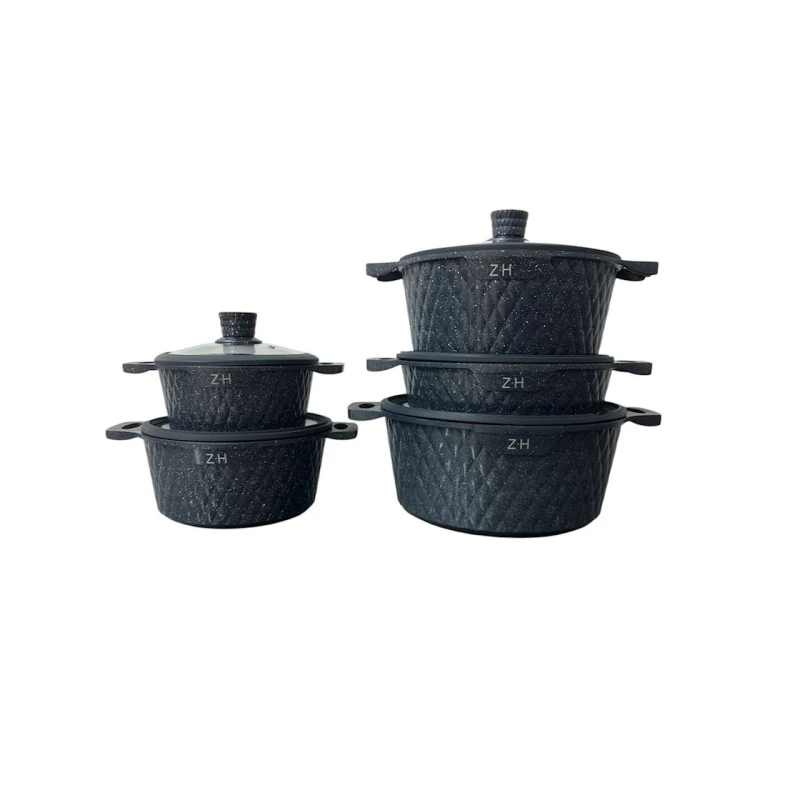 Набор кастрюль Z.H ZGH_00588, гранит, серый, 20/24/28/32 см Набор кастрюль Z.H ZGH_00588, гранит, серый, 20/24/28/32 см