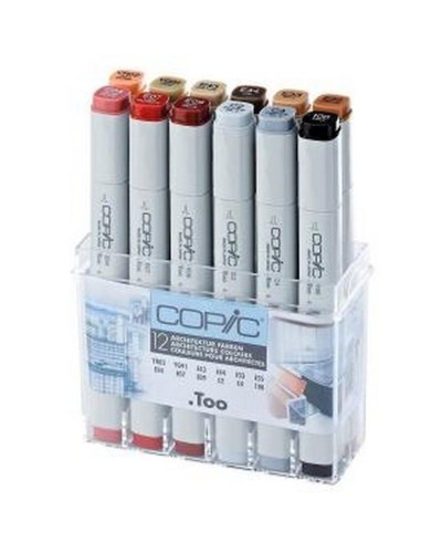 Markerlər dəsti Copic Classic, Architecture Colours, 12 ədəd