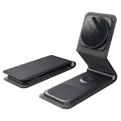 Беспроводное зарядное устройство Levelo Arch Trio MagSafe Wireless Qi (LV31WSSBK) Black