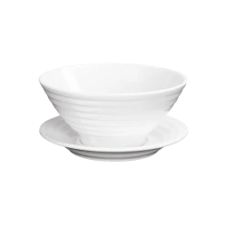 Салатница с блюдцем Wilmax WL‑991146/A, 545 мл, 15 см, фарфор, белый