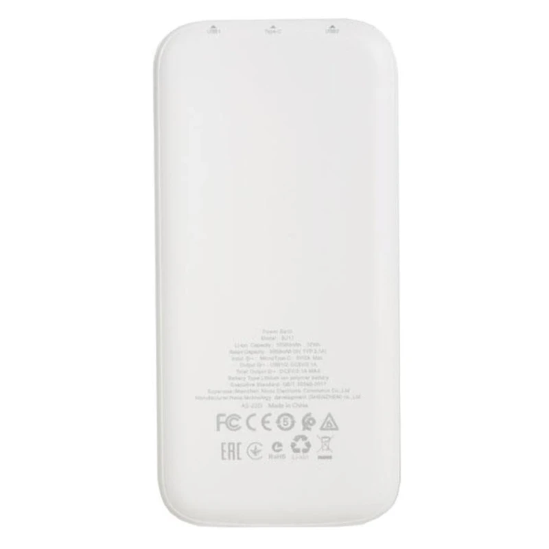 Xarici akkumlyator Borofone BJ17 Oceanic 10000 mAh White