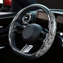Чехол на руль S-line-0229, ультратонкий/нескользящий, черный/серый Чехол на руль S-line-0229, ультратонкий/нескользящий, черный/серый