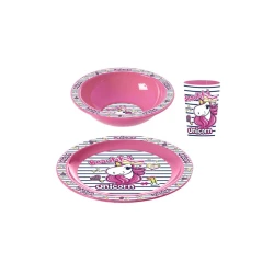 Комплект посуды Herevin Unicorn 162440-001 розовый, 3 предмета