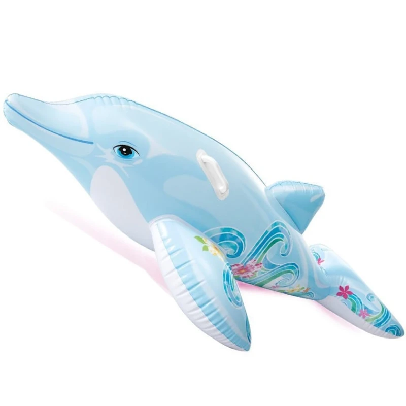 Надувной плотик Intex 58535 INT0212 Дельфин, 175x66 см, голубой Надувной плотик Intex 58535 INT0212 Дельфин, 175x66 см, голубой