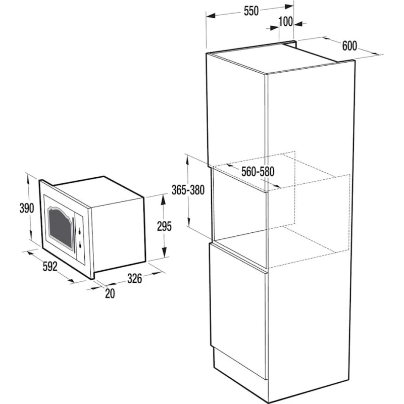 Quraşdırılan mikrodalğalı soba Gorenje BM235CLI Quraşdırılan mikrodalğalı soba Gorenje BM235CLI