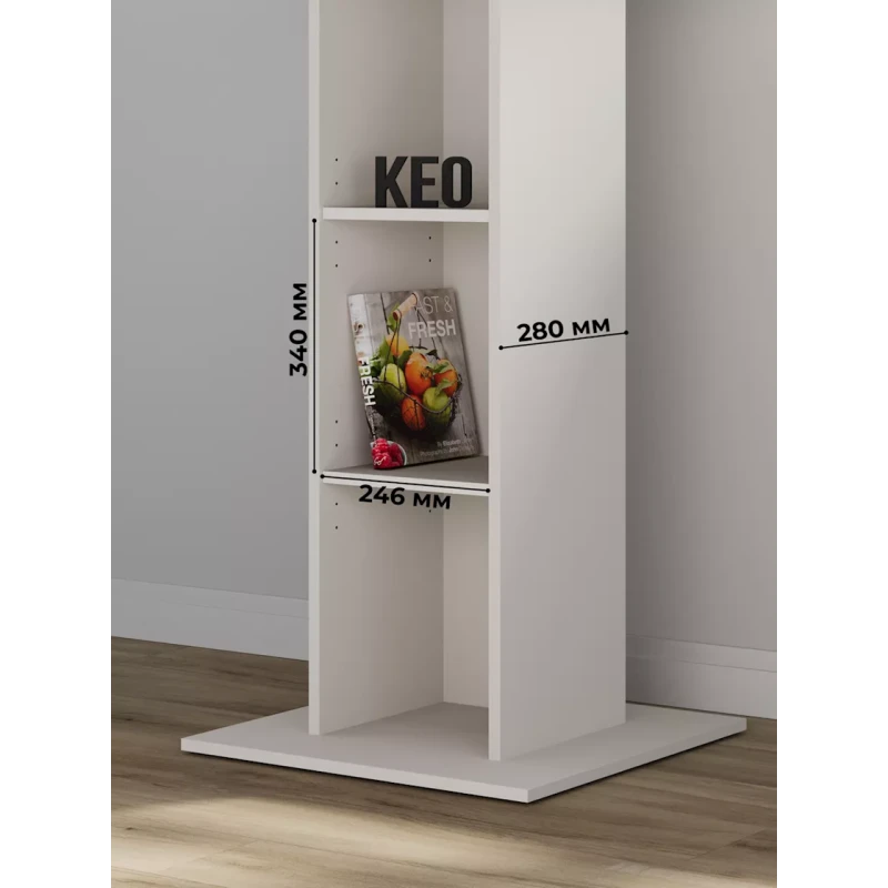 Bar dayağı, 70x70x109 sm, LDSP, ağ Bar dayağı, 70x70x109 sm, LDSP, ağ