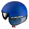 Мотошлем MT Helmets Le Mans 2 SV Cafe Racer B7 Matt Blue, размер M