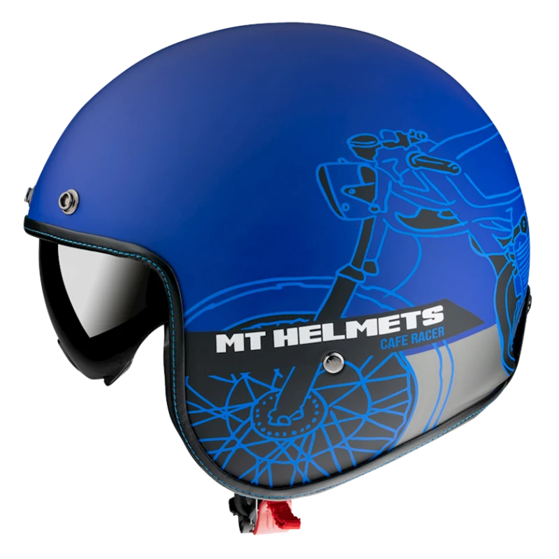 Мотошлем MT Helmets Le Mans 2 SV Cafe Racer B7 Matt Blue, размер M