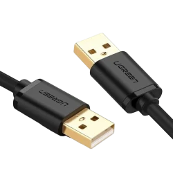 Кабель Ugreen US102 USB 2.0 A Male to A Male Cable Black, 2 м