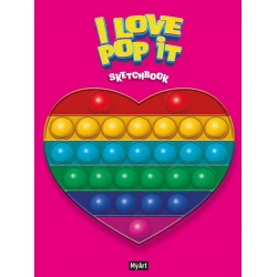 Скетчбук Проф-Пресс I love Popit, A5, 64 листа, розовый