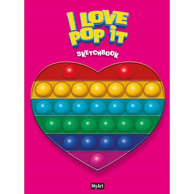 Скетчбук Проф-Пресс I love Popit, A5, 64 листа, розовый