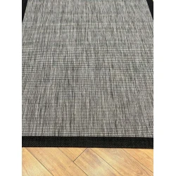 Ковер Natural halı Asia AS01, 120x180 см, полиэстер, серый/черный