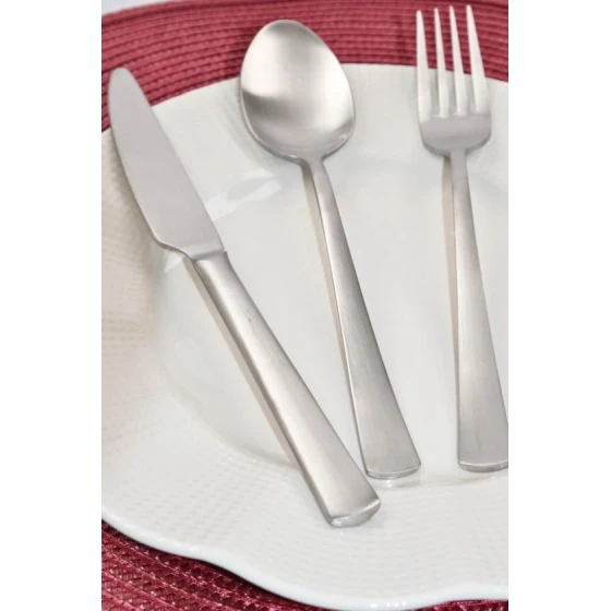 Набор десертных столовых приборов Kutahya Porselen Lugga Nida, 18 предметов, 6 персон, нержавеющая сталь, серебристый Набор десертных столовых приборов Kutahya Porselen Lugga Nida, 18 предметов, 6 персон, нержавеющая сталь, серебристый