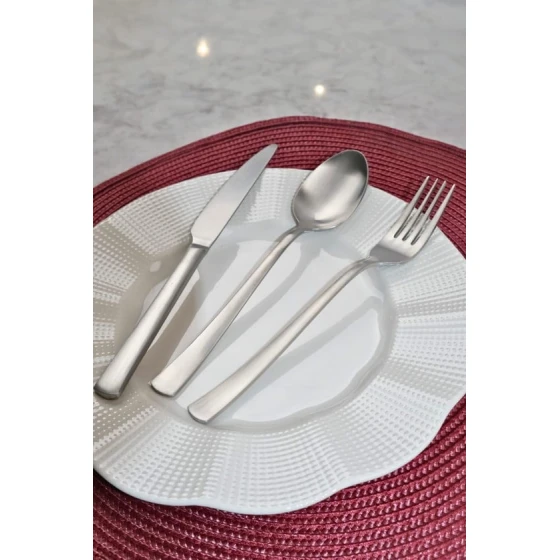 Набор десертных столовых приборов Kutahya Porselen Lugga Nida, 18 предметов, 6 персон, нержавеющая сталь, серебристый Набор десертных столовых приборов Kutahya Porselen Lugga Nida, 18 предметов, 6 персон, нержавеющая сталь, серебристый