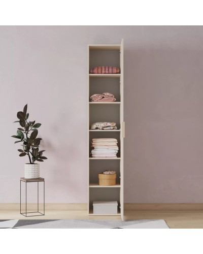 Şkaf Art Mebel 11, 210x50x45 sm, laminat, krem