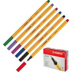 Набор ручек Stabilo Point 88, 6 цветов Набор ручек Stabilo Point 88, 6 цветов