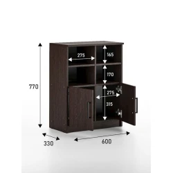 Тумба 60x33x77 см, ЛДСП, Венге, Коричневый