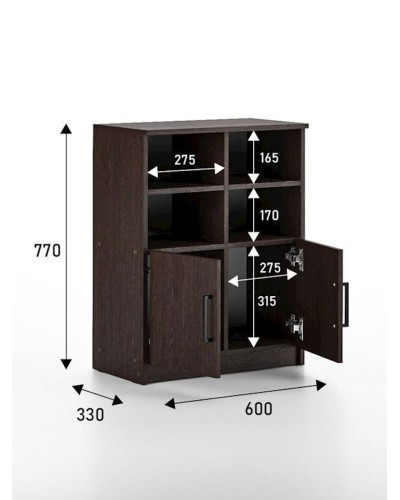 Tumba 60x33x77 sm, LDSP, Venqe, Qəhvəyi