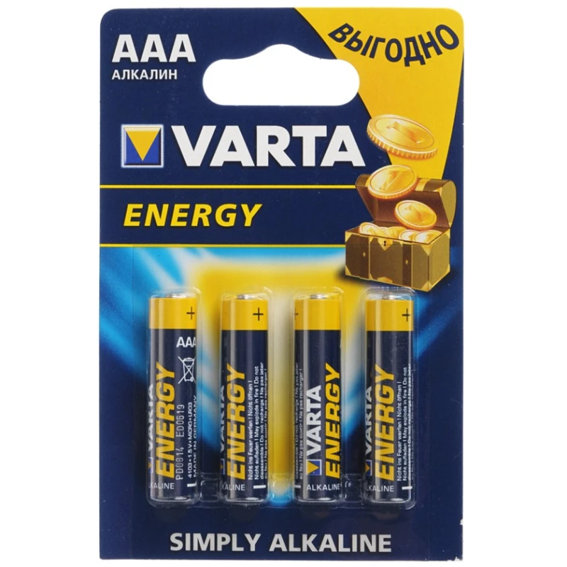 Батарейка Varta Energy LR03 AAA, 4 шт Батарейка Varta Energy LR03 AAA, 4 шт