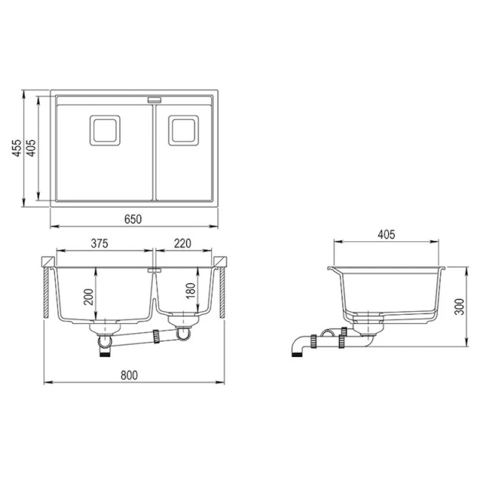 Кухонная мойка Aquasanita SQD 150-710 Кухонная мойка Aquasanita SQD 150-710