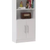 Шкаф книжный Art Mebel Art-100-2, ЛДСП, белый, 50x100x210 см