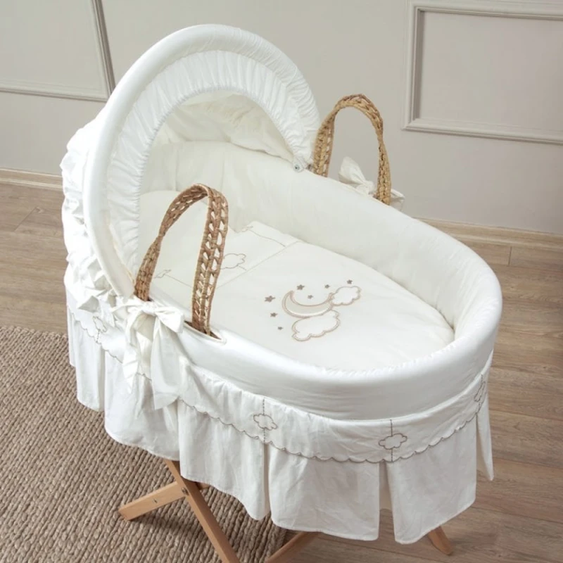 Колыбель из плетенной корзины Funna Baby Luna Elegant, цвет розовый Колыбель из плетенной корзины Funna Baby Luna Elegant, цвет розовый