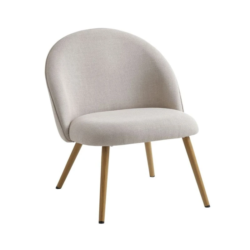 Кресло JYSK Thorup 3670046, полиэстер/полиуретан/сталь, бежевое/коричневое, 65х74 см Кресло JYSK Thorup 3670046, полиэстер/полиуретан/сталь, бежевое/коричневое, 65х74 см