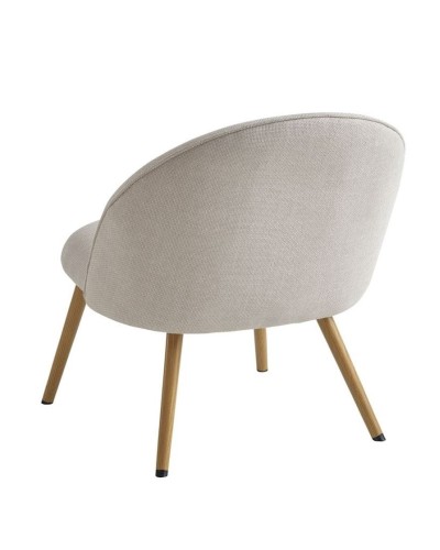 Kreslo JYSK Thorup 3670046, poliester/poliuretan/polad, bej/qəhvəyi, 65x74 sm