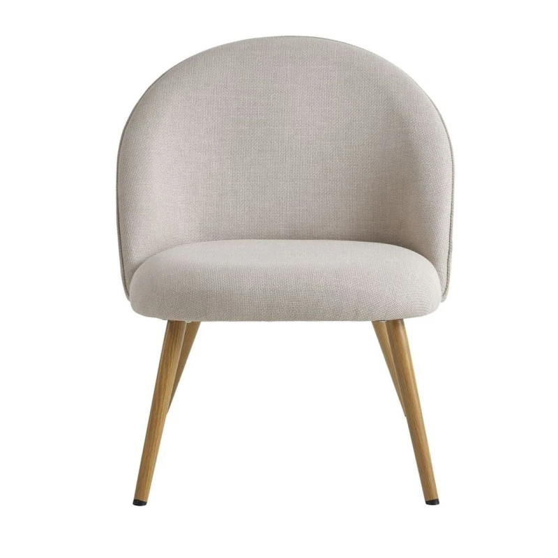 Кресло JYSK Thorup 3670046, полиэстер/полиуретан/сталь, бежевое/коричневое, 65х74 см Кресло JYSK Thorup 3670046, полиэстер/полиуретан/сталь, бежевое/коричневое, 65х74 см