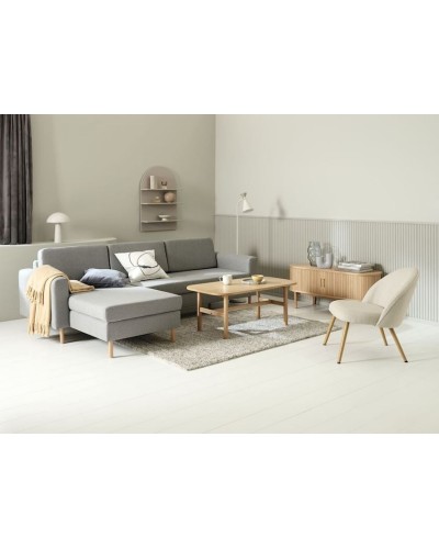 Kreslo JYSK Thorup 3670046, poliester/poliuretan/polad, bej/qəhvəyi, 65x74 sm