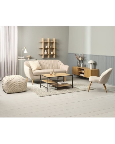 Kreslo JYSK Thorup 3670046, poliester/poliuretan/polad, bej/qəhvəyi, 65x74 sm