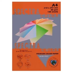 Цветная бумага Sinar Spectra, оранжевая, A4, 100 шт