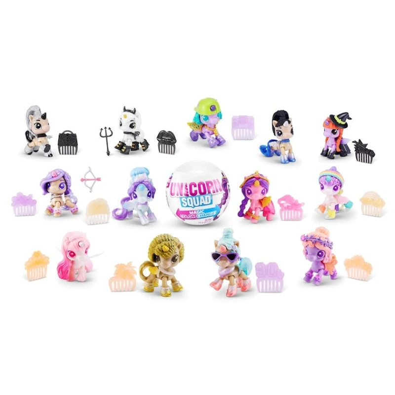 Sürpriz heykəlcik Zuru 5 Surprise Unicorn Squad Series 7, unicorn heykəlciyi aksesuarları ilə birlikdə, 3+ yaş, plastik
