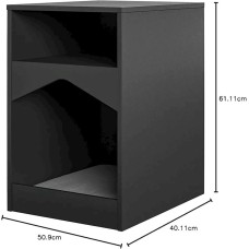 Tumba Ev Plus 12115650, LDSP, qara, 61x40x50 sm