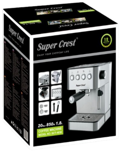 Qəhvə maşını Super Crest SCT-4038 gümüşü - SCT-4038
