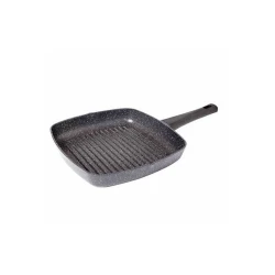 Сковородка-гриль Biol Grill 28x28 см, алюминий с антипригарным покрытием, Черный