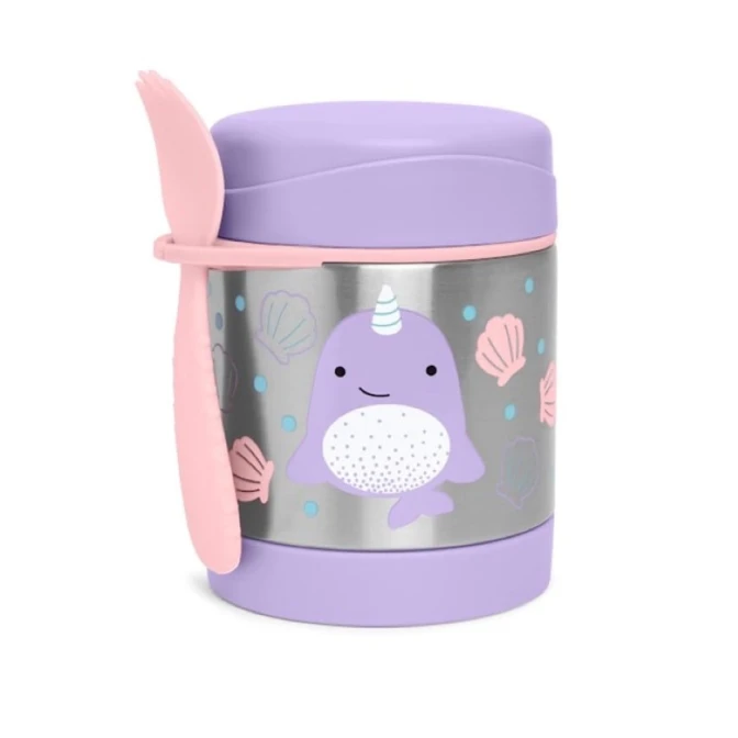 Пищевой термос Skip Hop Zoo Narwhal, нержавеющая сталь, разноцветный, 325 мл