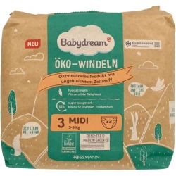 Uşaq bezləri Babydream Eco, 3(Midi / M), 5-9 kq, 32 əd