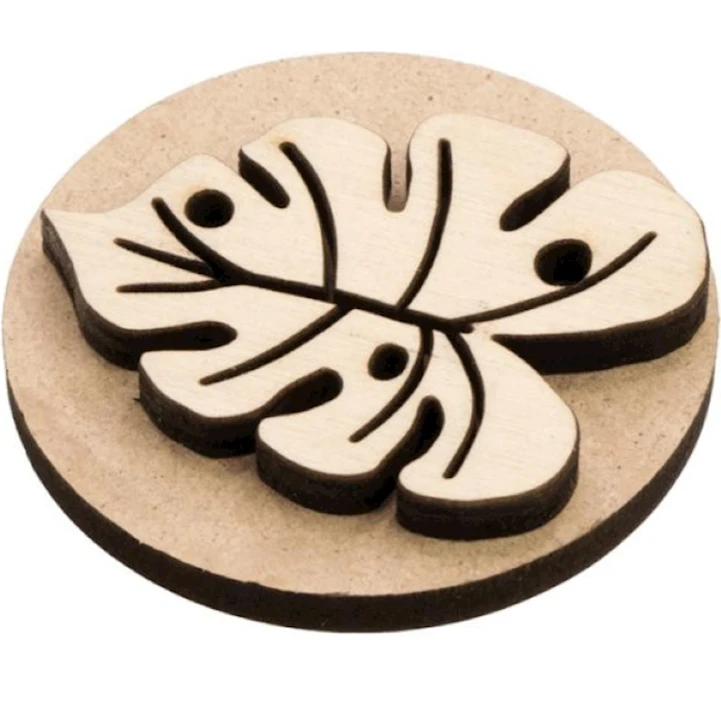 Штамп Rosa №18, Ботаника, МДФ/фанера, 5х6.5 см